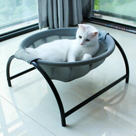 猫ベッド ペットハンモック 犬猫用ベッド 自立式 猫寝床 ネコベッド 猫用品 ペット用品 丸洗い 安定な構造 取り外し可能 通気性 組立簡