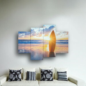 �yRaffinart�zBello Canvas Art�uSurfboard on the beach at sunset�i4���Z�b�g�j�v�b�L�����o�X�A�[�g �C���e���A �Z�b�g ���i �ʐ^ �t�H�g�A�[�g �C�y�󒍐��Y�i�z�y�����܂ł� ��7-10�c�Ɠ��z�y�uRaffinart�v