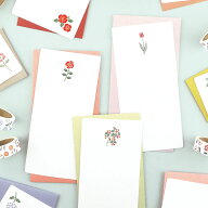＼P2倍＋クーポン／mois et fleurs モワ・エ・フルール 一筆箋レターセット｜定型内 シンプル 手紙 便箋 …