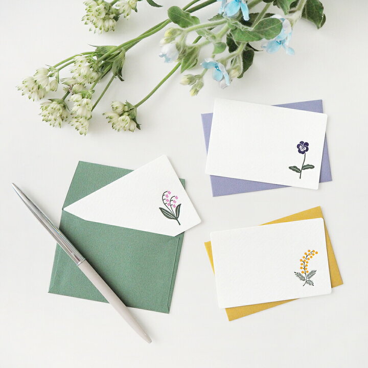 楽天市場 Mois Et Fleurs モワ エ フルール ミニメッセージカードセット グリーティングカード メッセージ ギフト 誕生日 プレゼント Laikle
