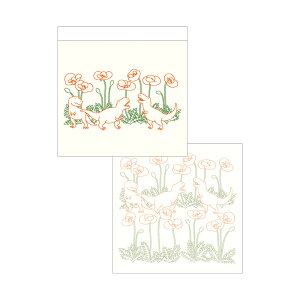 \P2倍+クーポン/PETIT ET GRAND メモパッド|プティ・エ・グラン MEMO PAD おしゃれ かわいい アニマル 動物 フラワー 花 メモ ラッピング|MATOKA マトカ【dc】