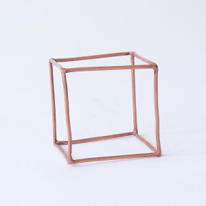 \P2倍+クーポン/切り花を長くきれいに保つことができる 銅のフラワーライフ キューブ|銅 COPPER アンティーク風 シンプル ディスプレイ インテリア 雑貨 花 植物 切り花 生花 花瓶 おしゃ