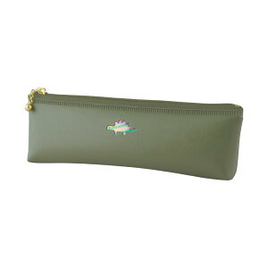 \P2倍+クーポン/POINT ワンポイント ペンケース D|おしゃれ かわいい 高校生 中学生 入学 シンプル 小物入れ メジェド 土偶 ダイナソー ステゴサウルス UFO 宇宙人 大人 UMA スリム|MATOKA マ