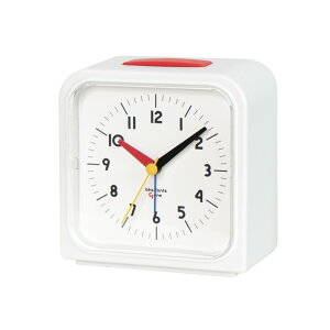 \P2倍+クーポン/Bayer Universal アラームクロック|置き時計 インテリア デザイン おしゃれ バウハウス フォント 時計 目覚まし時計 アラーム スヌーズ ヘルベルト バイヤー BAUHAUS