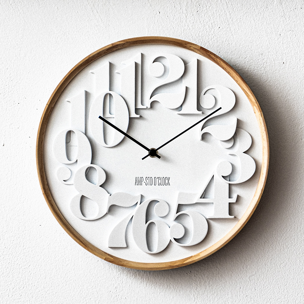 彫刻をモチーフにした立体的な数字が特徴の掛け時計 Carving カービングウォールクロックC038 インテリア 新到着 壁掛け時計 スピード対応 全国送料無料 時計
