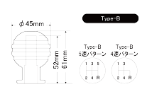 BeatrushジュラコンⓇ製シフトノブタイプB(5速)