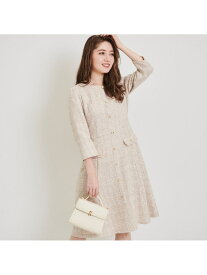 【SALE／30%OFF】【尾州織】MIXツイードワンピース LAISSE PASSE レッセパッセ ワンピース・ドレス ワンピース ベージュ ネイビー【RBA_E】【送料無料】[Rakuten Fashion]