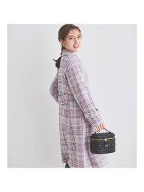 【SALE／74%OFF】【尾州織】チェックツイードステンカラーコート LAISSE PASSE レッセパッセ ジャケット・アウター その他のジャケット・アウター パープル ホワイト【RBA_E】【送料無料】[Rakuten Fashion]