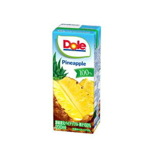 Dole ドール パイナップルジュース100% 200ml 18本セット※ただし離島・沖縄は別途料金を頂きます。【果汁100%】【果汁100パーセント】【パイン】【パイナップル】【ジュース】【RCP】