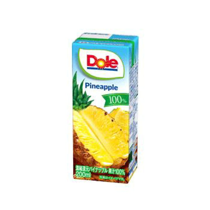 楽天市場】Dole ドール パイナップルジュース100％ 200ml 【果汁100 