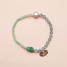 【Longing for Jaipur】グリーンアベンチュリン グリーンアクアオーラ パール ブレスレット｜天然石｜一点物｜LA・JOLLA HALE