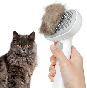 ペット用ブラシ ワンプッシュ式!ブラッシングブラシ 猫ブラシ 犬用ブラシ スリッカーブラシ ワンプッシュ式 抜け毛取りクリーナ ー マッサージ 痛くない 丸洗い可能 皮膚に優しい 犬猫通