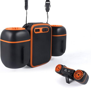 腰掛け扇風機 ベルトファン 10000mAh大容量 軽量382グラム 3段階風速調節可能 腰掛け/首掛け/卓上 LEDディスプレイ 照明機能付き Type-C充電式 熱中症対策 アウトドアワーク/登山/ランニング/キャ