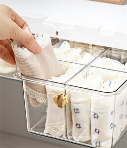 下着収納ボックス 多機能収納ケース 透明壁掛け式引き出し収納ケース 吊り下げ式収納ケース 靴下 事務用品 アクセサリー 小物 ネクタイ ブラジャー収納 クローゼットに取り付け 仕切り板