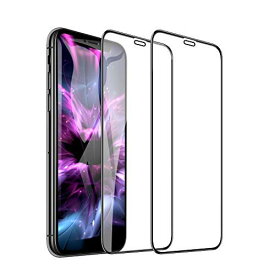【2枚セット】Maxtango iPhone XR 強化ガラスフイルム【日本製素材旭硝子製】 9Dラウンドエッジ加工/業界最高硬度9H/高透過率/3D Touch対応/自動吸着/気泡ゼロ ガラスフィルム 全面液晶保護フイルムカバー 6.1インチ対応 黒