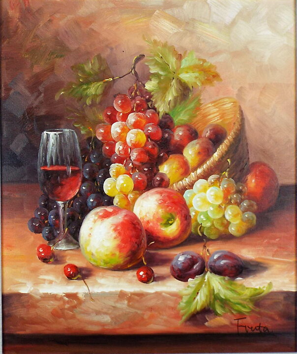 楽天市場】静物の絵 絵画 油絵 アートパネル開業祝い 開院祝い「籠の  