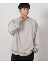 ステッチスエードプルオーバー LAKOLE ラコレ トップス スウェット・トレーナー グレー【送料無料】[Rakuten Fashion]