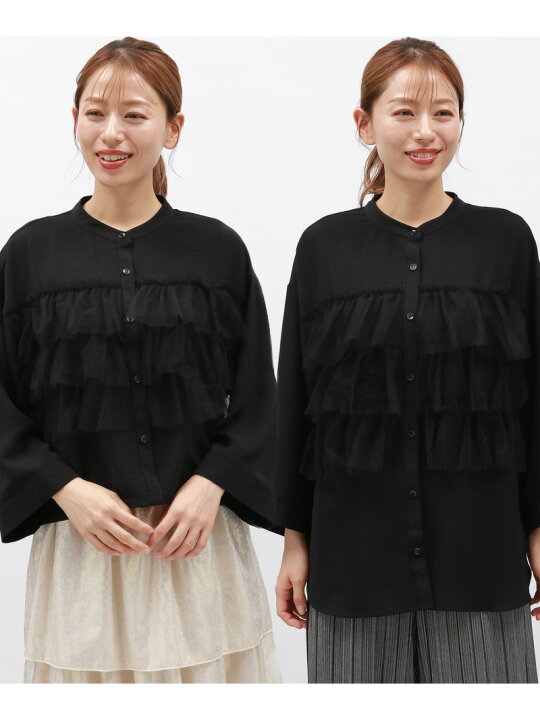 楽天市場】【SALE／18%OFF】チュールドッキングシャツ6分袖 LAKOLE 