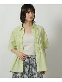 【SALE／62%OFF】シャーリングシャツ6分袖 LAKOLE ラコレ トップス シャツ・ブラウス グリーン ホワイト イエロー【RBA_E】[Rakuten Fashion]