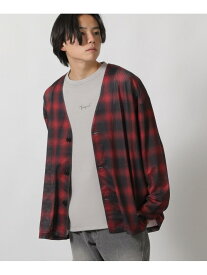 【SALE／47%OFF】オンブレチェックメッシュカーディガン LAKOLE ラコレ トップス カーディガン ブルー ブラック ワインレッド【RBA_E】[Rakuten Fashion]