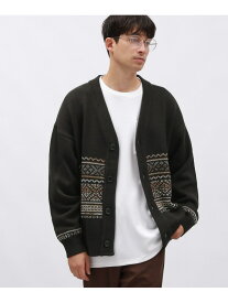 【SALE／40%OFF】切替ノルディックカーディガン LAKOLE ラコレ トップス カーディガン ブラック ホワイト グリーン【RBA_E】[Rakuten Fashion]