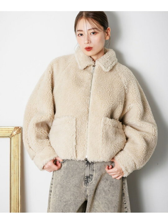 楽天市場】【SALE／27%OFF】ラメボアエリツキブルゾン LAKOLE ラコレ 