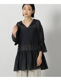 フードチュニック LAKOLE ラコレ トップス その他のトップス ブラック ピンク ホワイト【送料無料】[Rakuten Fashion]
