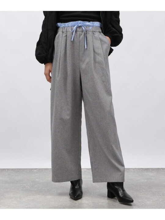 楽天市場】【SALE／53%OFF】ダブルウエストワイドパンツ LAKOLE ラコレ 