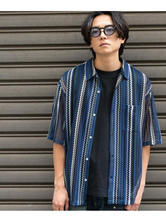 楽天市場】【SALE／66%OFF】ストライプレース半袖シャツ LAKOLE ラコレ 