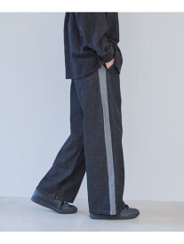 【SALE／44%OFF】ラインデニムパンツ LAKOLE ラコレ パンツ ジーンズ・デニムパンツ ブルー ブラック【RBA_E】[Rakuten Fashion]