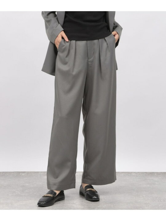 楽天市場】【SALE／48%OFF】(W)2タックワイドスラックス LAKOLE ラコレ  