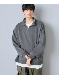 【SALE／37%OFF】ウォッシュドハーフZIP LAKOLE ラコレ トップス スウェット・トレーナー ベージュ グレー ネイビー【RBA_E】[Rakuten Fashion]