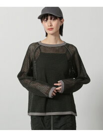【SALE／43%OFF】ラグランメッシュプルオーバー長袖 LAKOLE ラコレ トップス カットソー・Tシャツ ブラック ホワイト イエロー【RBA_E】[Rakuten Fashion]