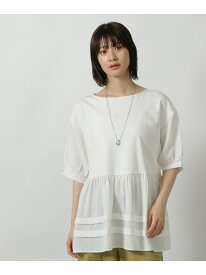【SALE／14%OFF】フハクキリカエティアード半袖 LAKOLE ラコレ トップス カットソー・Tシャツ ホワイト ブラック カーキグリーン【RBA_E】[Rakuten Fashion]