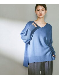 【SALE／35%OFF】Vネックニットプルオーバー LAKOLE ラコレ トップス ニット ブラウン ブラック パープル ホワイト ピンク グレー ブルー【RBA_E】[Rakuten Fashion]