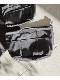 ロープハンドルバッグインバッグ(L) LAKOLE ラコレ 財布・ポーチ・ケース ポーチ ブラック グレー[Rakuten Fashion]