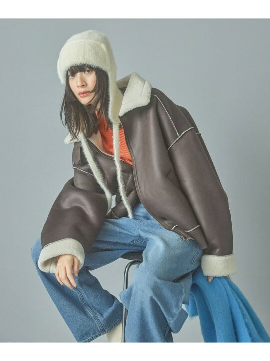 楽天市場】【SALE／12%OFF】フェイクムートンブルゾン LAKOLE ラコレ 