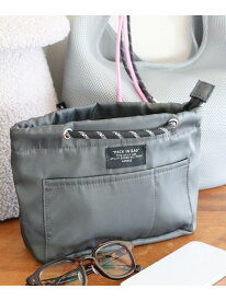 ロープハンドルバッグインバッグ(S) LAKOLE ラコレ 財布・ポーチ・ケース ポーチ ブラック グレー[Rakuten Fashion]