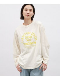 【SALE／38%OFF】アーチロゴプリント長袖 LAKOLE ラコレ トップス カットソー・Tシャツ グレー ホワイト ブラック【RBA_E】[Rakuten Fashion]