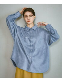 【SALE／66%OFF】スエードポンチシャツ LAKOLE ラコレ トップス シャツ・ブラウス ブラウン ブルー グレー【RBA_E】[Rakuten Fashion]