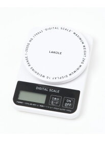 デジタルスケール[2kg] LAKOLE ラコレ 食器・調理器具・キッチン用品 その他の食器・調理器具・キッチン用品 ホワイト[Rakuten Fashion]