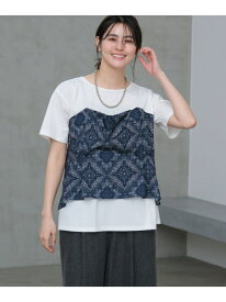 アソートドッキング半袖T LAKOLE ラコレ トップス カットソー・Tシャツ ホワイト[Rakuten Fashion]