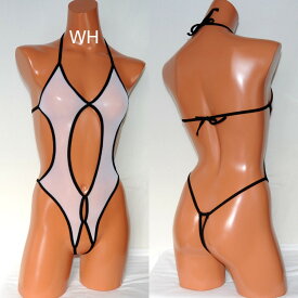 送料無料可能！ief-2301 シースルー マイクロビキニ ハイレグ モノキニ＜極小 水着 コスプレ グラビア Tバック レディース 過激 透け　ヒモT＞