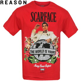 リーズン Reason NYC スカーフェイス Tシャツ プリント 半袖 メンズ カットソー クルーネック コットン 丸首 トップス ストリート ヒップホップ ギフト