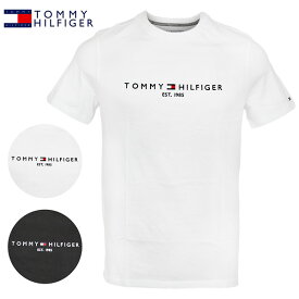 トミーヒルフィガー Tommy Hilfiger Tシャツ クルーネック メンズ ロゴ アメカジ コットン100% ストレッチ 半袖 ホワイト ブラック 人気 ブランド 刺繍 トップス プレゼント ギフト 78J6318