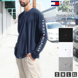 【期間限定価格】トミーヒルフィガー 長袖Tシャツ ロンT メンズ ブランド クルーネック 袖ロゴ Tommy Hilfiger 長袖 丸首 おしゃれ トップス オーガニック コットン 秋 春