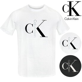 カルバンクライン CALVIN KLEIN 半袖 Tシャツ メンズ カットソー クルーネック コットン CK ロゴ プリント 人気 ブランド 丸首 トップス