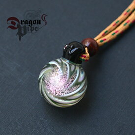 DragonPipe×Nakota (ドラゴンパイプ×ナコタ) Dichroic Marble ガラス ネックレススキラキラ輝く、うずまきアクセサリー