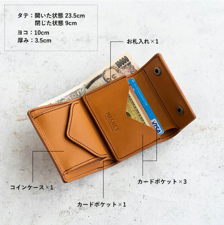 楽天市場】MAGNET マグネット 3Fold Compact Wallet コンパクト 