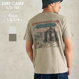 GOHEMP ゴーヘンプ SURF CAMP S/SL TEE 半袖Tシャツ メンズ レディース アウトドア キャンプ フェス S M L XL